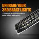 Third 3rd Brake Light LED for 2009-2017 Dodge Ram 1500, High Mount Rear Brake Lights Assembly for 10-17 Ram 2500 3500, Waterproof Center Cab Lamp Cargo Stop Light