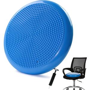 Wobble CushionWiggle SeatBalance Disc Extra Thick 34cm/13.4infor Balance Stability Training, Improve Sitting (Blue)