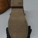 Coutgo Girls Bow Glitter Ankle Boots Side Zipper Low Heel Short Booties Dress Shoes (Brown) Size 12