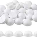 Foam Balls for Crafts, 24 PCS White Foam Balls Half Round Styrofoam for Artificial Flowers Polystyrene Hemispherical for Christmas Decoration and DIY Home Craft Project (Diameter 2 Inch)