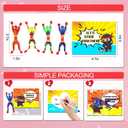 28 Packs Valentines Day Sticky Wall Climbing Men Ninja with Gifts Cards Set for Boys, Stress Relief Toys for Kids Party Favor, Classroom Exchange Prizes, Valentine Greeting Cards