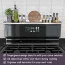 30" Magnetic Stove Top Shelf  Stainless Steel Spice Rack and Seasoning Organizer  Kitchen Shelf for Back of Stove  Over Stove Rack and Storage Organizer