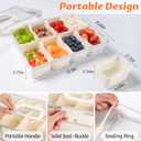 TCHZA Snackle Box Container, Dishwasher Safety - Divided Serving Tray with Lid and Handle, Charcuterie Board for Portable Snack Platters - Clear Organizer for Fruits Snacks,Perfect for Road Travel