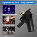 No.LR005765 Engine Coolant Thermostat Housing Assembly for Land Rover Range Rover 2006-2009 for Land Rover Range Rover Sport 2006-2009 for Land Rover LR3 2005-2009