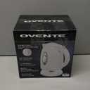 OVENTE Electric Kettle, 1.7L Fast Boiling Water Heater for Coffee or Tea, BPA Free with Water Level Gauge, Auto Shut-Off, Boil-Dry Protection, Indicator Light and Removable Filter, White KP72W