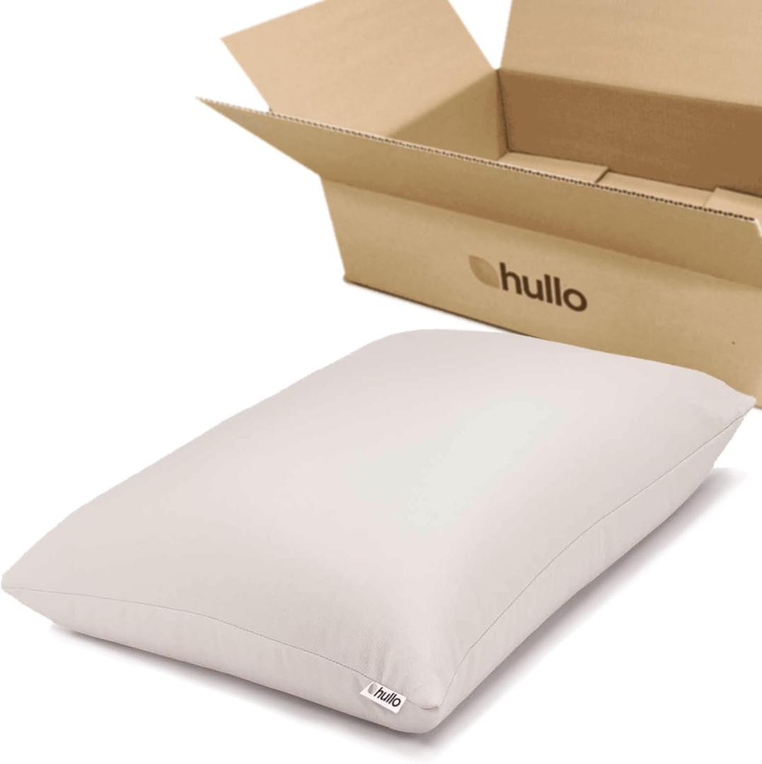 Hullo Buckwheat Pillow Standard Size 20"26"  Organic, Cooling, Firm Pillows for Sleeping  Made in USA (Standard (Pack of 1))