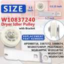 Upgraded 661570 & 279640 & W10837240 Dryer Drum Belt and Idler Pulley Kit -Fit for Whirl-pool May-tag Ken-More Dryers, Replaces 661570V 661570VP PS11726337 W10547287 W10547290