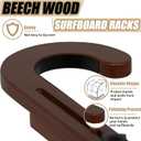 Surfboard Stand Racks, Sturdy Surfboard Racks Standing with Floor-Standing Design,Stand Shortboard and Longboard Organizer, Beech Wood, 1PCS