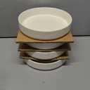 theterra 7.5'' Ceramic Pasta Bowls, Salad Bowls Set of 4, Stoneware Serving Bowls for Fruits, Noodle, Dinner, House-warming Wedding Present, Beige