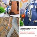 Plush Earbuds Case Cover Compatible with Beats Solo Buds Cartoon Cute Headphone Cases (HBG+Dark Blue,for Beats Solo Buds)