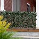 DOEWORKS Expandable Fence Privacy Screen for Balcony Patio Outdoor, 4PCS Faux Ivy Fencing Panel for Backdrop Garden Backyard Home Decorations