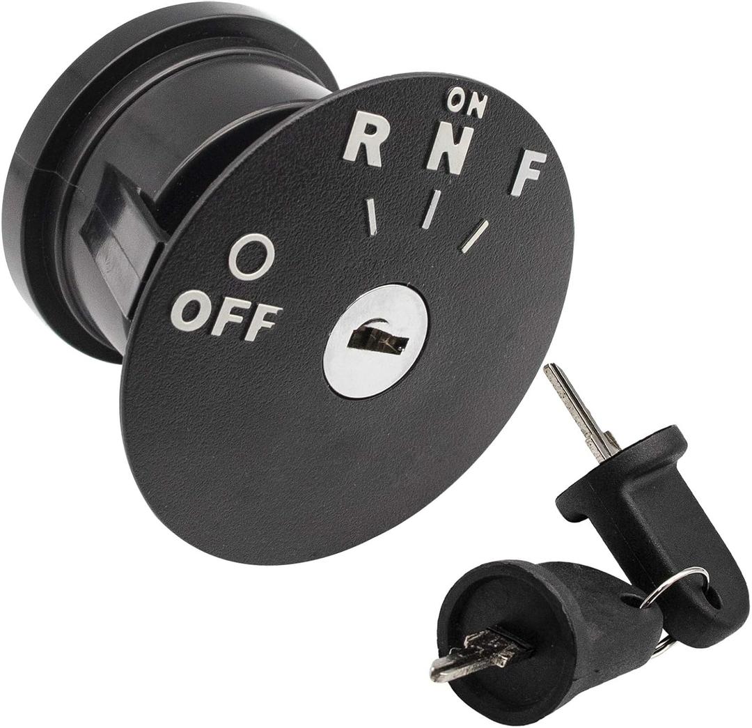 Drive-up Ignition Key Switch W/2 Keys for EZGO Electric RXV 2008-Up Replaces #605637 (Key Switch W/2 Keys) (Black)