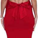 Women's Sexy One Shoulder Backless Maxi Dress Elegant Ruched O Ring Sleeveless Evening Dress Long Gown Cocktail Dress (Medium)