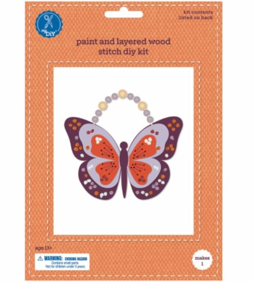 Butterfly Layered Wood Stitch DIY Kit