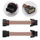 TECTICO 16 Pin Auto Wiring Harness Cable 33472-1606, Waterproof Electrical Connector, Automotive Electrical Wire Connector Plug Kit, Pack of 2