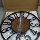 LEIKE Large Wall Clock 20'' Lighted Rustic Wood Clock with Remote Timer, Silent Battery Operated Modern Oversized Wall Clock for Living Room, Bedroom, Farmhouse, Home Decor, Large Number Display