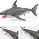 6PCS 5-7" Realistic Shark Figurines Toy for Toddlers 3-5 5-7, Large Ocean Animal Bath Toys for Kids Ages 4-8, Sharks Cake Toppers & Birthday Party Favors & Gifts for Boys & Girls