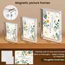JOHOUSE 2 Pack 4 x 6 Acrylic Picture Frames, Double Sided Magnetic Photo Frames Self Standing Frameless Transparent for Desktop Display Gifts for Women