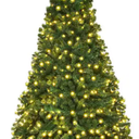 8 ft. Pre-Lit PVC Hinged Artificial Christmas Tree with 430 LED Lights