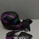 Youth Dirt Bike Helmet Set Includes Gloves, Goggles, Mask, Ideal Helmet for Kids 8-14, Premium Safety Gear for Dirt Bike Helmets Enthusiasts - DOT Approved (Purple, Small)