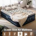 iDOO Queen Air Mattress with Built in Pump, 18 Raised Comfort Inflatable Blow up Mattress, Upgraded Support Structure Portable Air Bed for Camping, Guests and Home, Colchon Inflable, Gift for Mom