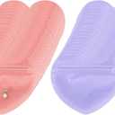 100 PCS Heart-Shaped Jewelry Bags - Clear Resealable Packaging Bags for Earring Jewelry, Small Trinkets, Party Favors (Pink Purple)