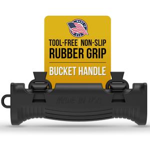 TEC Products HANDTEC Bucket Handle Grip - Ergonomic Rubber Handle Replacement for Construction, Farming, Gardening & DIY Projects - Non-Slip & Durable - Made in USA - Pack of 1 (4.75 x 1.5 Inches)