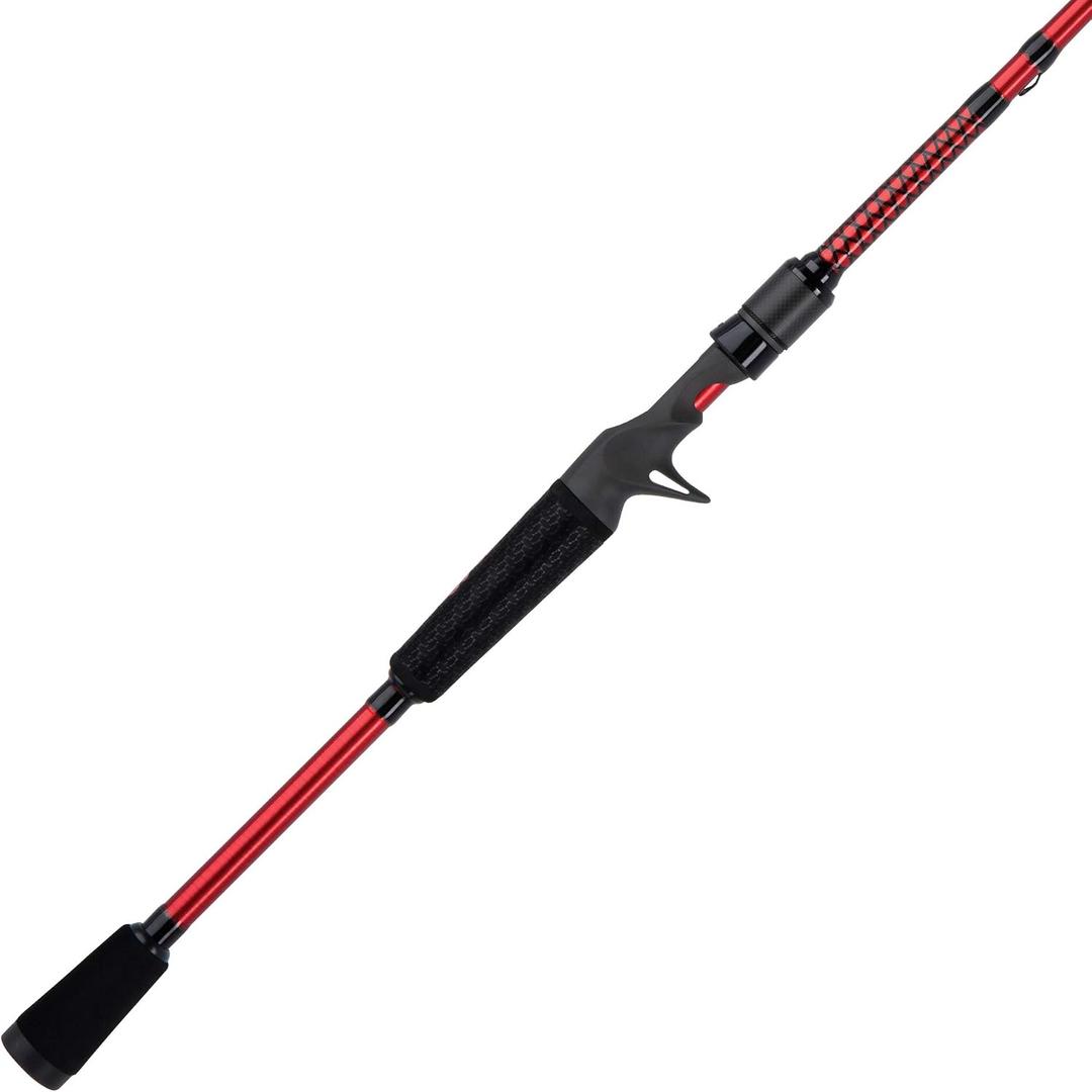 Ugly Stik 7’ Carbon Casting Rod, One-Piece, 8-17lb Line Rating, Medium Power, Fast Action, 1/ 4-5/ 8 oz. Lure Rating, Red