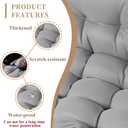 Thicken Hanging Basket Seat Cushion with Headrest, Hammock Swing Chair Cushions, Soft Egg Patio Chair Cushion with High Elasticity PP Cotton, for Indoor and Outdoor Garden Offices (with Pillow)