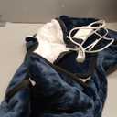 Heated Wearable Shawl, Heated Blanket Electric Throw for Gifts, 33x59 Inch Super Cozy Soft Wearable Blanket with 6 Heating Levels & 5 Timer Settings, Auto Shut Off, Machine Wash (Navy Blue)