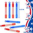 32 Pack 4th of July Bubbles Toys Gifts for Kids,Red White Blue Mini Bubble Wands for Toddlers,Goodie Bags Stuffers Party Favors,Classroom Games Activities Prizes Treats for Memorial Independence Day