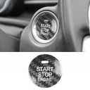 Compatible Mazda Engine Start Stop Button Cover, Real Carbon Fiber, Push Button, Manual, Black