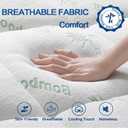 Mattress Topper RV King Size, Cooling Extra Thick Breathable Viscose Made from Bamboo Mattress pad, Soft Quilted Fitted Mattress Cover with 1000 GSM Down Alternative Fill (8-21Deep Pocket) 72x80 in