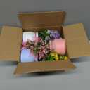 Yoratee 6pcs Artificial Pot Flowers Small Fake Plants Mini Potted Plants for Home Office Tabletop Decoration