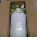 YJ Fake Flowers with Vase, Silk Roses Artificial Flowers in Vase, Faux Flower Plant Arrangement Suitable for Home Office Decoration, Dining Table Centerpiece(White)