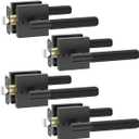 Asidrama 4 Pack Passage Matte Black Door Handles, Door Lever with Door Knobs Indoor for Bedroom or Bathroom, Matte Black Door Handles Interior with Locks for Left Right Sided Doors