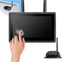 RV Backup Camera System Wireless 7" 1080P Touch Screen DVR Rear View Camera Compatible with Furrion Pre-Wired Plug, IP69K Waterproof Night Vision Camera and for RV Trailer Truck Camper, A11