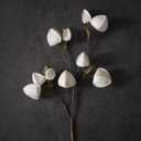 GLIDLION 4PCS Artificial Physalis Branch for Vase - 29" Faux Cape Gooseberry Stem, Realistic Fake Branches for Kitchen, Home, Farmhouse, DIY Arrangements Decorations (Cream)