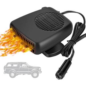 Portable Car Heater 12V 150W, 2-in-1 Defroster & Air Circulator with 360° Swivel for All Vehicles, Trucks, SUVs (Cigarette Lighter Plug)