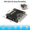 Bluetooth 5.1 Audio Stereo Amplifier Board,200W HiFi 2.1 Channel Mini Subwoofer Power Amp Module with Treble & Bass Control,DC 12-24 V, Audio Amp Board for Home DIY Wireless Speaker