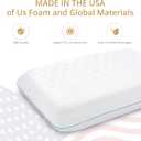 EGOHOME Bed Pillow Standard Size - Memory Foam Made in USA - for Side, Back and Stomach Sleepers, Neck Support with Washable & Removable Cover, Medium Soft, 1 Pack