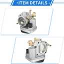 Throttle Body Assembly Compatible for Saturn for Astra 1.8L L4 - Gas 2008, 58mm Aluminum Alloy Silver Tone Engine Throttle Body Actuator