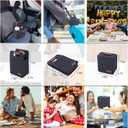 Portable Drink Holder - Foldable Travel Carrier with Reusable Insulated Cofee Cup, 2 Cup Holder, Free Your Hands (Dark Gray)