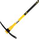Nohovu Pickaxe with Shock Absorbing Fiberglass Handle, Heavy Duty Forged Steel Pick Axe for Digging, 36 Inches (406Y) (Blade Width: 3.7")
