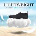 Homitem Water Shoes for Women Men Aqua Socks Swim Beach Pool River Slip-On Barefoot Quick-Dry Vacation Cruise Essentials Accessories for Yoga Kayak Sports, 10-11 Women/9-10 Men, Black01