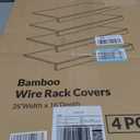 Gashell Wire Shelf Covers, Bamboo Wire Rack Covers for Pantry, Closet (4pcs, 26" W x 16" D)