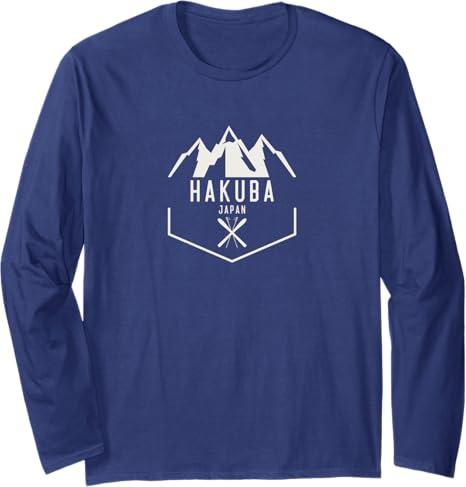 Hakuba Japan Long Sleeve T-Shirt, S, Navy