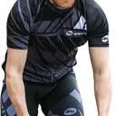 sponeed Men's Cycling Jerseys Tops Biking Shirts Short Sleeve Bike Clothing Full Zipper Bicycle Jacket with Pockets 3XL