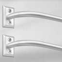 Hei!Dear 2 Pack Blackout Curtain Rod for Windows 28 to 48 inch (2.33-4Ft), Wrap Around Room Darkening Curtain Rods, 5/8" Samll Adjustable Modern Decorative Window rod,Silver