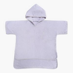 Hooded Poncho Towel for Toddler Boy & Girl - 100% Soft Organic Cotton, Absorbent, Breathable, Lightweight. Ideal for Bath, Pool, Beach Size 2-3T (Soft Lilac, 2-3T)
